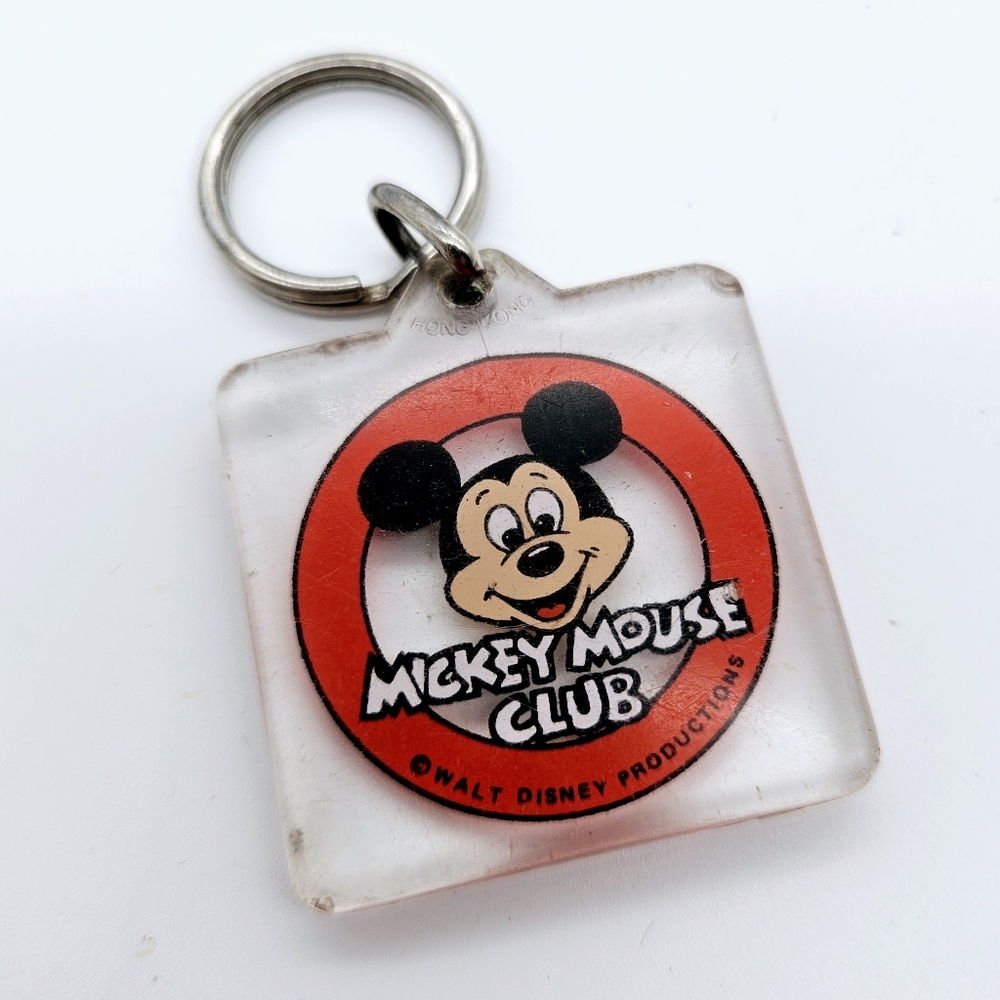 VINTAGE | Mickey Mouse Club Walt Disney acrylic keychain